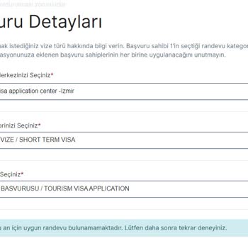 VFS Global İzmir - Hollanda Vizesi Randevu Vermeme Sorunu