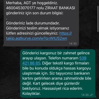 AGT Kurye Teslimat Yapmamaya Yemin Etmiş.