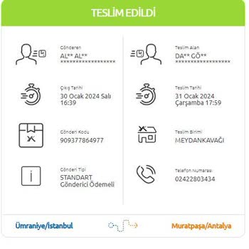 Meydankavağı Yurtiçi Kargo Kargom Kayıp