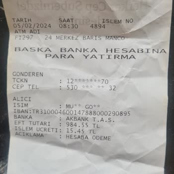 QNB Finansbank ATM Den Gönderilen Para Transferi