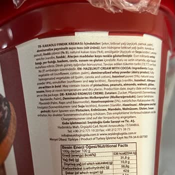 Seyidoğlu Gıda Seyidoğlu Boool Kakaolu Fındık Kremasının İçeriğini Yanlış Veriyor