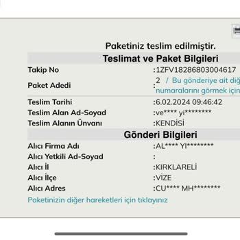 UPS Türkiye Ürün Teslimat Eziyeti