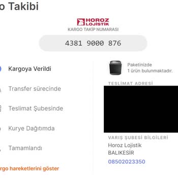 Horoz Lojistik Ürünümü Teslim Etmiyor Ve Ulaşılamıyor.