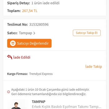 Trendyol Para İadesi Yapmadı.