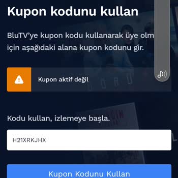 Vodafone Blutv Kupon Geçersiz Çıktı