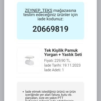 PttAVM İade Ürünün Parasının Hesabıma İade Edilmemesi
