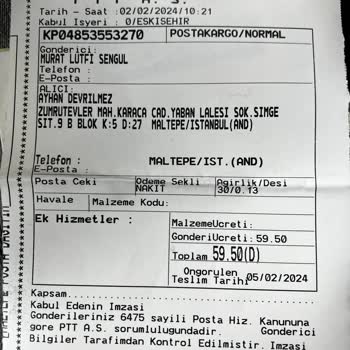 PTT Kargonun Ayıbı