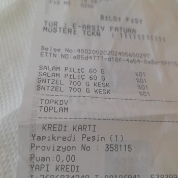 Keskinoğlu Şnitzel İçinden Çıkan