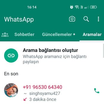 WhatsApp Yurt Dışından Gelen Sesli Arama Hk