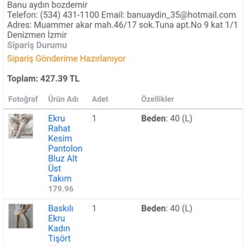 Nare Giyim Ürünler Gelmedi. 3 Ay Oldu.