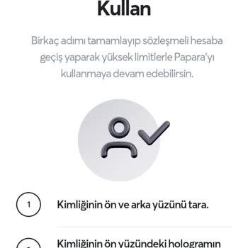 Papara Sözleşmeli Hesaba Geçemiyorum