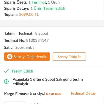 Sporthink Yanlış Ürün Gönderimi ve Mağduriyet