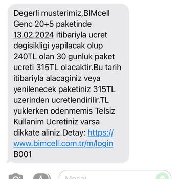 Bimcell Senede 4 Defa Zam Yapıyor