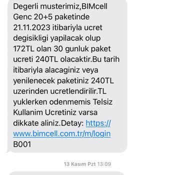 Bimcell Senede 4 Defa Zam Yapıyor