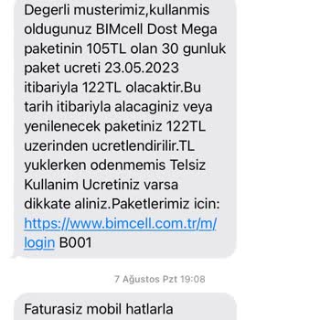 Bimcell Senede 4 Defa Zam Yapıyor