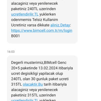 Bimcell 2 Ayda Bir Zam