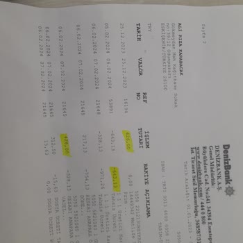 Denizbank Fazla Kesintiden Dolayı Maddi Mağduriyet