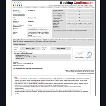 Agoda Sitesi Tatil Rezervasyon Otel E Bildirmesi
