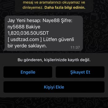 Usdtzad.com Şüpheli Bir Mesaj Aldım
