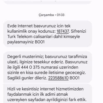 Türk Telekom İnternet Başvurusu