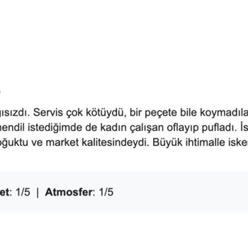 Bursa Kebap Evi Sakarya Agora AVM Şubesi Bozuk Yemek Kaba Çalışanlar