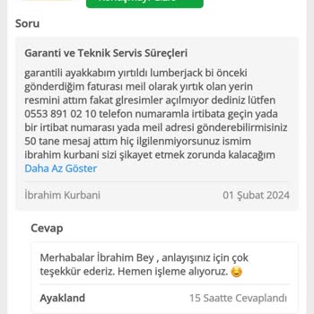 Ayakland (ayakland.com) Yırtık Ayakkabı Ve İlgisiz Satıcı!