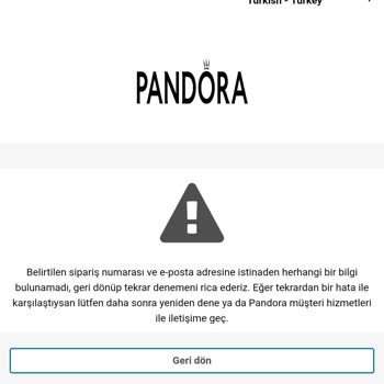 Pandora Mücevher Pandora Siparişimi İade Edemiyorum