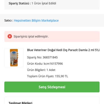 Çiçek Sepeti Kedi Dış Parazit Damlası