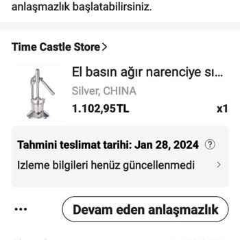 Aliexpress Aldığım Ürün Gelmedi.
