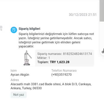 Aliexpress Aldığım Ürün Gelmedi.