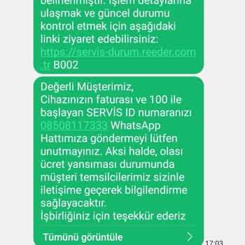 Reeder Garantili Telefon Servis Sorunu