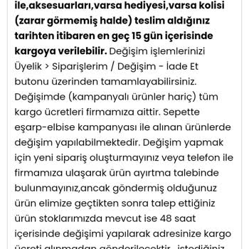 Modaselvim Değişim Yapmıyor Ürün Geldiğinde Petrol Kokuyordu