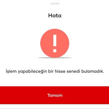 Akbank Hisse Senedi Satışı Yapamıyorum.