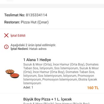 Trendyol GO Ve Pizza Hut Paramı Aldı Ama Ne Ürün Yok Ne De Paramı Geri