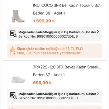 FLO Ayakkabı Gönderilemeyen Sipariş İptal Edilemiyor