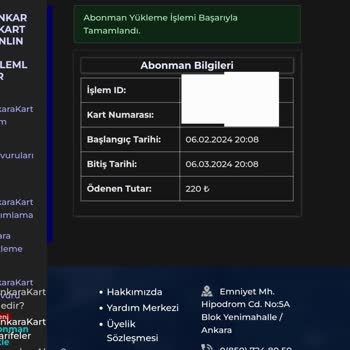 EGO Genel Müdürlüğü EGO Kart Yükleme Sorunu Ve Çözüm Talebi