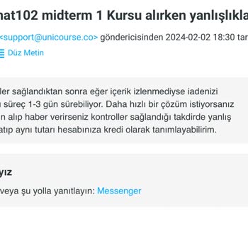 Unicourse Destek Müşterilerine Cevap Vermiyor!