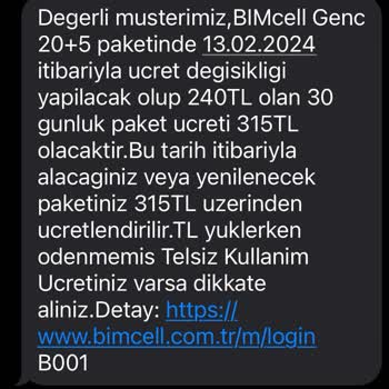 BİMCELL'in Suyu Isındı Bu Zırt Pırt Zam Yapmasından