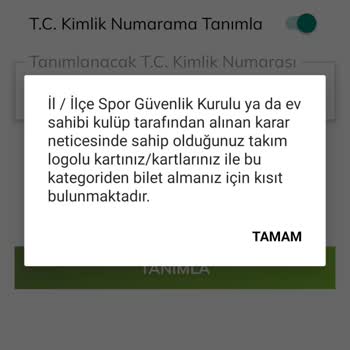 Passolig Kısıtlamadan Dolayı Bilet Alamıyorum