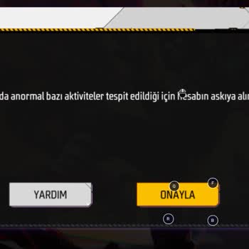 Garena Free Fire Hesap Askıya Alınması