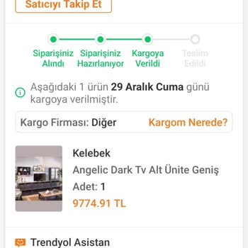 Kelebek Mobilya TV Ünitesi Teslimat Yapılmıyor
