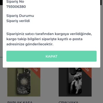 Shopier'den Aldığım Telefon Kılıfı Gelmedi