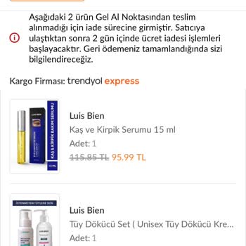 Trendyol Otomat Bozuk Olduğu Halde Ürünüm İade Ediliyor