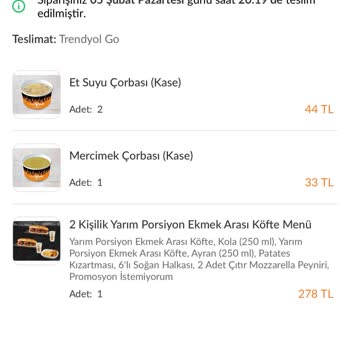 Köfteci Yusuf Sipariş Eksik Getirmeleri