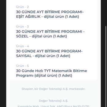 Shopier Dijital Ürün Alımı