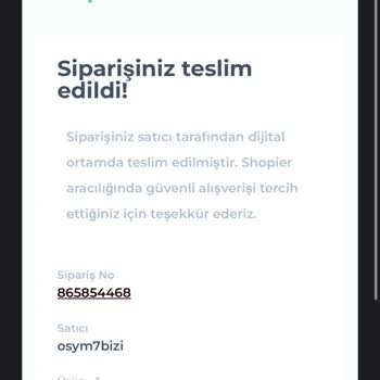 Shopier Dijital Ürün Alımı
