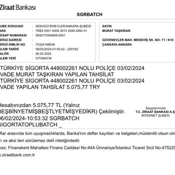 Türkiye Sigorta Ziraat Özel Konut Sigortası
