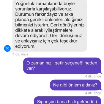 Getirin Hızlı Getirmediği Siparişten Ek Ücret Alması