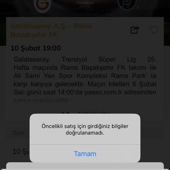Passolig GS Bonus Öncelikli Bilet Sorunu