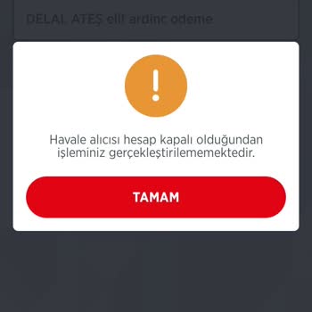 Ziraat Bankası Havale Alıcısı Hesap Kapalı